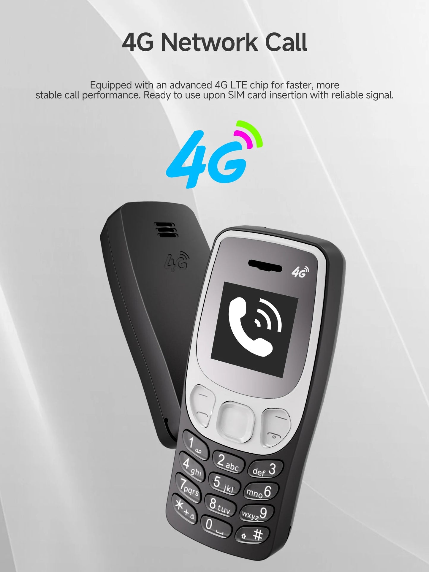 SERVO BM80 LTE 4G Mini Mobile Phone Dual SIM Standby Speed Dial Blacklist Call Recording 0.85" Screen Super Small Phones Back-up