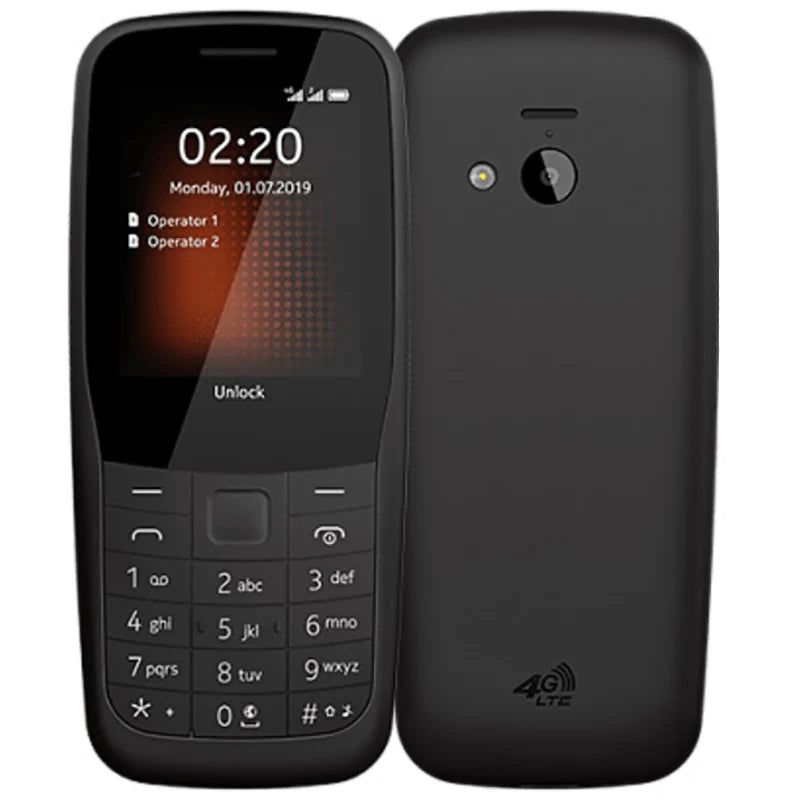 Original 220 4G Unlocked Mobile Cell Phone Dual SIM 2.4" Russian Hebrew Arabic Keyboard FM Bluetooth Cellphone.Made on 2019 Year