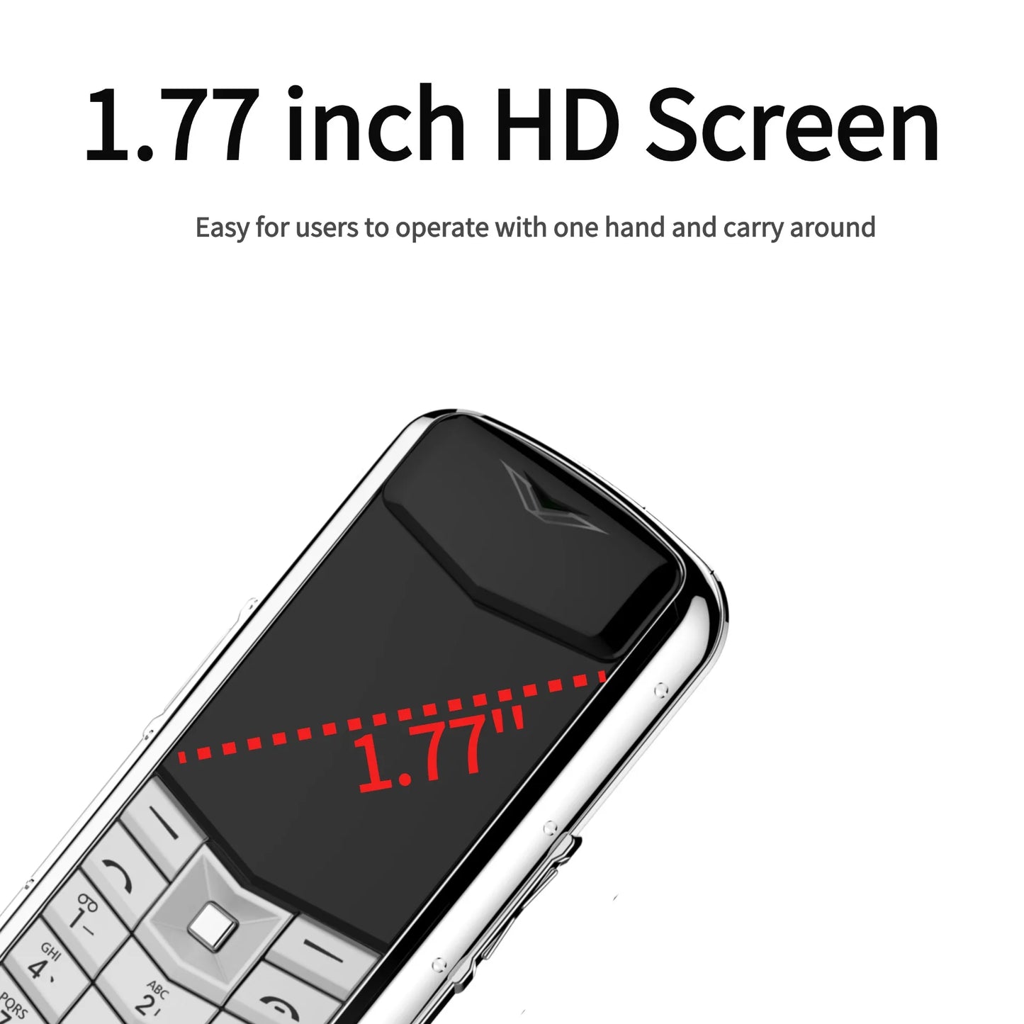 Unlocked Metal Body Palm Cellphone Small Size Poratable Classic Dual Sim Blacklist  High-Tech-End Signature Mobile Phone GSM 2G