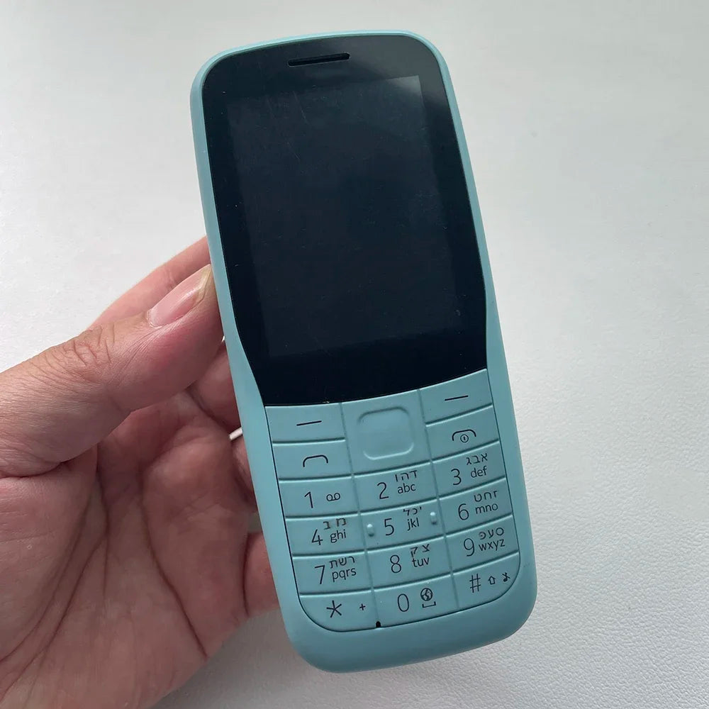 Original 220 4G Unlocked Mobile Cell Phone Dual SIM 2.4" Russian Hebrew Arabic Keyboard FM Bluetooth Cellphone.Made on 2019 Year
